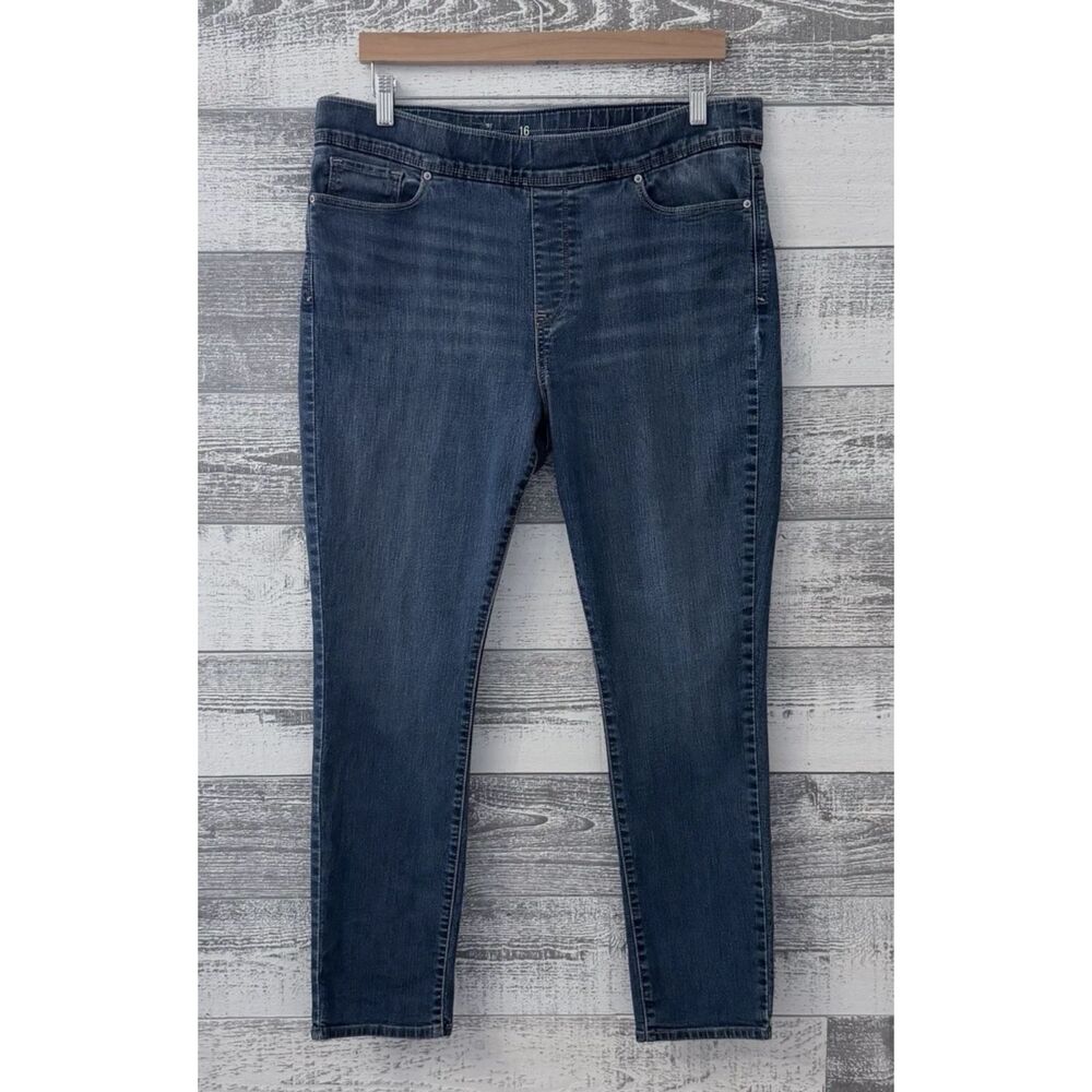 Levi's  Pull On Skinny Jeans Women's Sz 16S Whiskered High Rise (Fit 34x28)